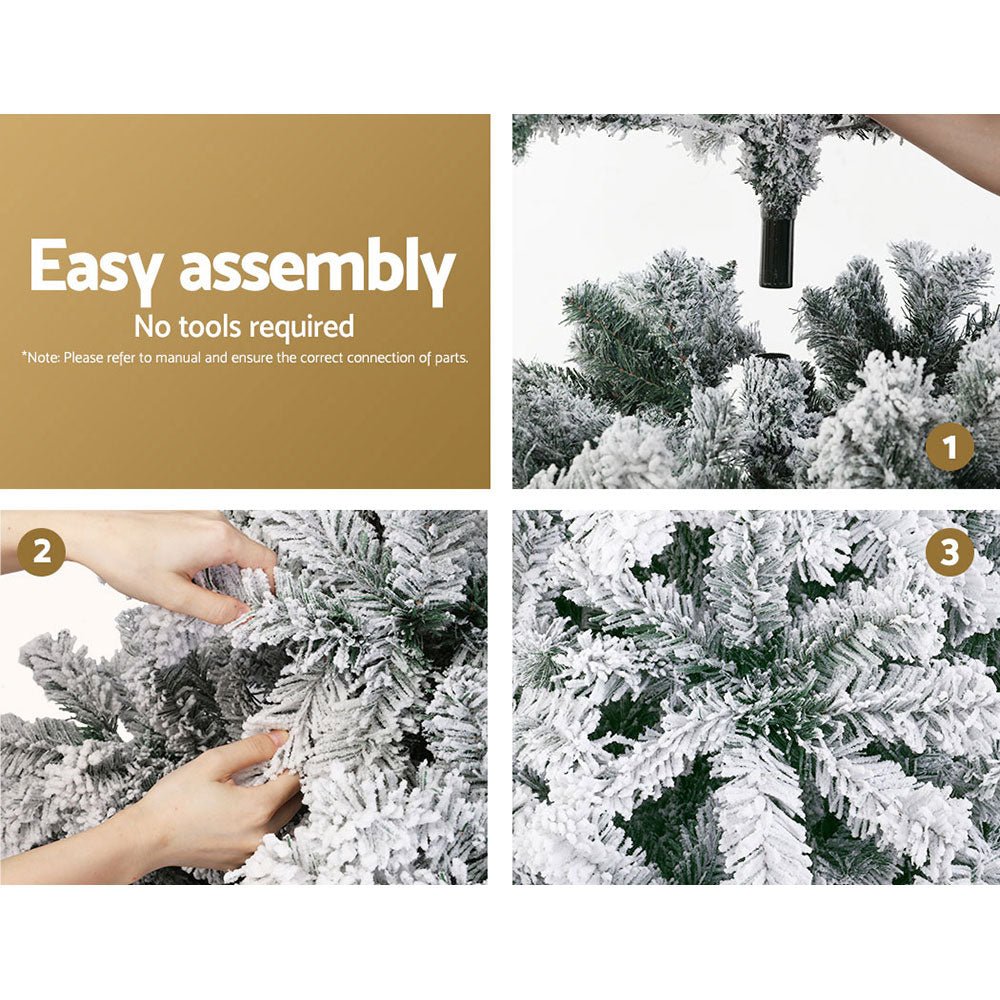 Christmas Tree 1.8M Xmas Trees Decorations Snowy 520 Tips-Occasions > Christmas-Dropli